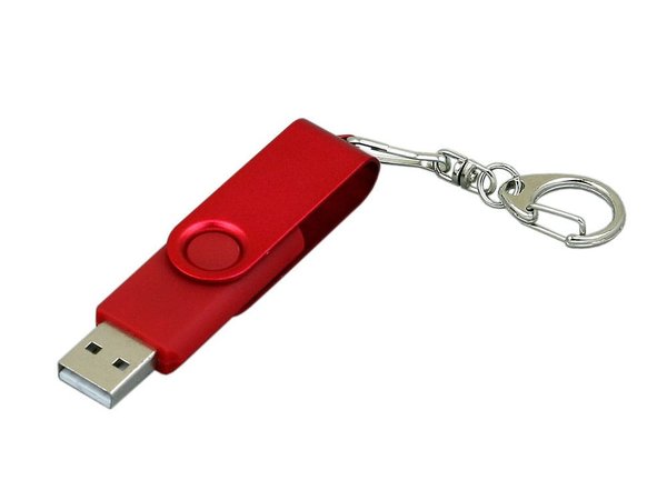 USB 3.0- флешка промо на 64 Гб с поворотным механизмом и однотонным металлическим клипом - USB 3.0- флешка промо на 64 Гб с поворотным механизмом и однотонным металлическим клипом