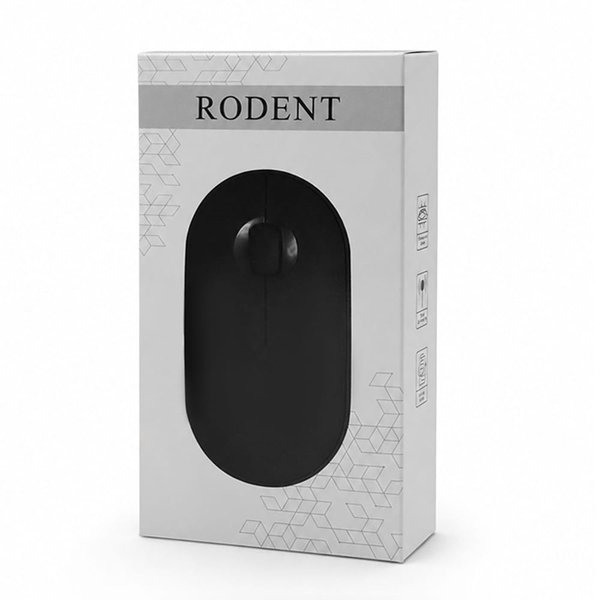 Мышь компьютерная беспроводная Rodent - Мышь компьютерная беспроводная Rodent, черная