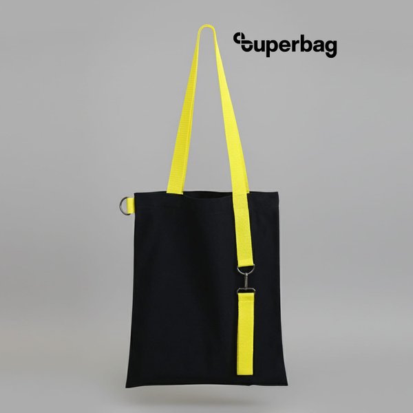 Шоппер Superbag black с ремувкой 4sb - Шоппер Superbag black с ремувкой 4sb (чёрный с жёлтым)