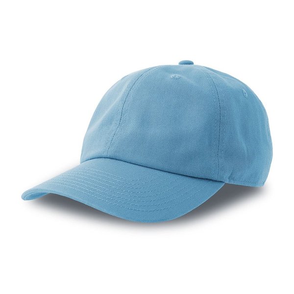 Бейсболка DAD HAT-S, 6 клиньев, металлическая застежка - Бейсболка "DAD HAT-S", 6 клиньев, металлическая застежка, голубой, 100% хлопок, 270 г/м2