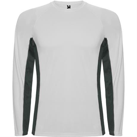 Спортивная футболка SHANGHAI L/S мужская - Спортивная футболка SHANGHAI L/S мужская, БЕЛЫЙ/ТЕМНЫЙ ГРАФИТ XL