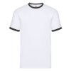 Футболка "Ringer T", белый с черным_2XL, 100% хлопок, 160 г/м2