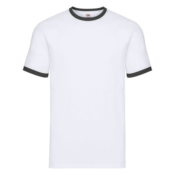 Футболка мужская RINGER T 160 - Футболка "Ringer T", белый с черным_2XL, 100% хлопок, 160 г/м2