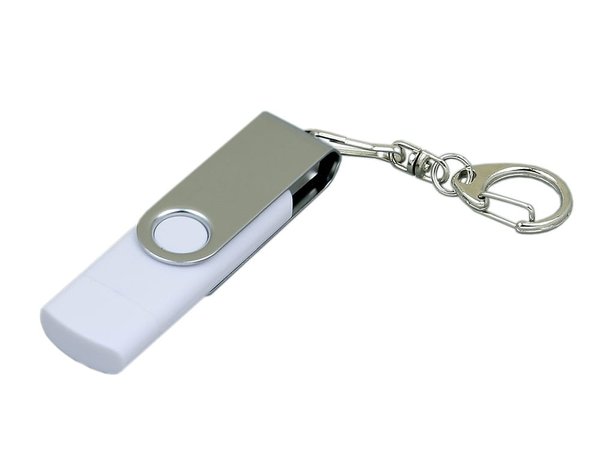 USB 2.0- флешка на 16 Гб с поворотным механизмом и дополнительным разъемом Micro USB - USB 2.0- флешка на 16 Гб с поворотным механизмом и дополнительным разъемом Micro USB