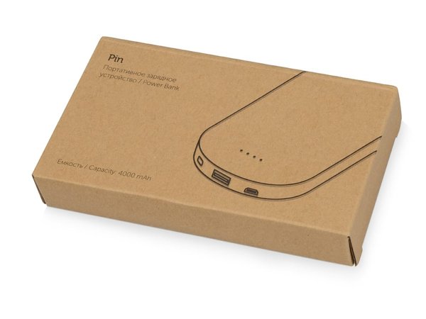 Внешний аккумулятор «Pin» с клипом, 4000 mAh - Внешний аккумулятор «Pin» с клипом, 4000 mAh