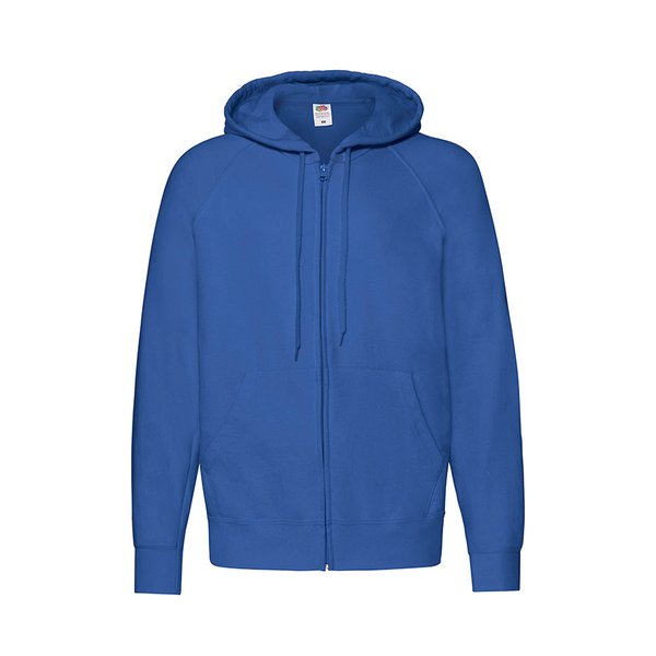 Толстовка без начеса LIGHTWEIGHT HOODED SWEAT JACKET 240 - Толстовка без начеса "Lightweight Hooded Sweat", ярко-синий, M, 80% х/б 20% полиэстер, 240 г/м2