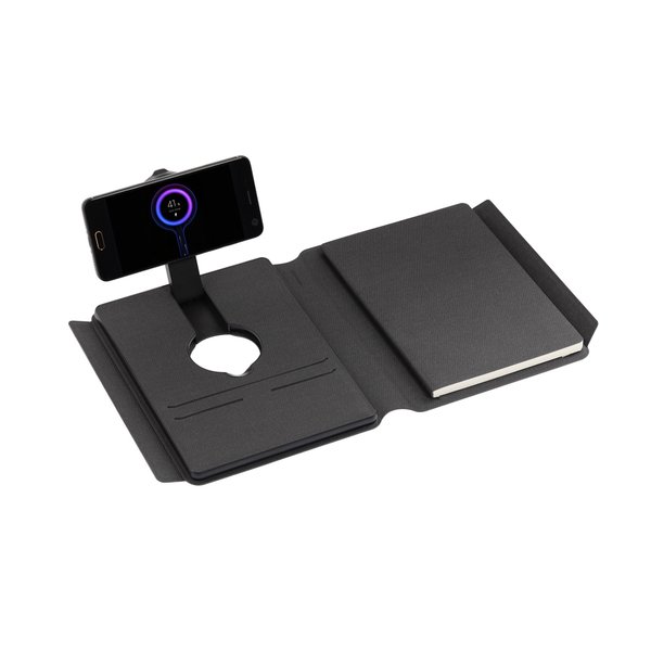 Папка А5 с беспроводным (10W) зарядным устройством 5000 mAh, с MagSafe и блокнотом - Папка А5 с беспроводным (10W) зарядным устройством 5000 mAh, с MagSafe и блокнотом черный