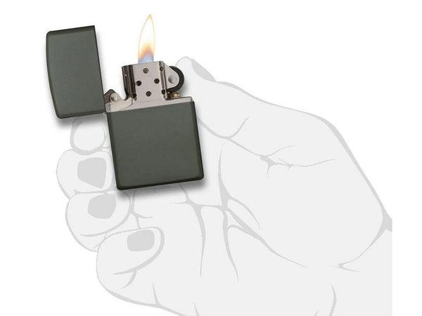 Зажигалка ZIPPO Classic с покрытием Green Matte - Зажигалка ZIPPO Classic с покрытием Green Matte