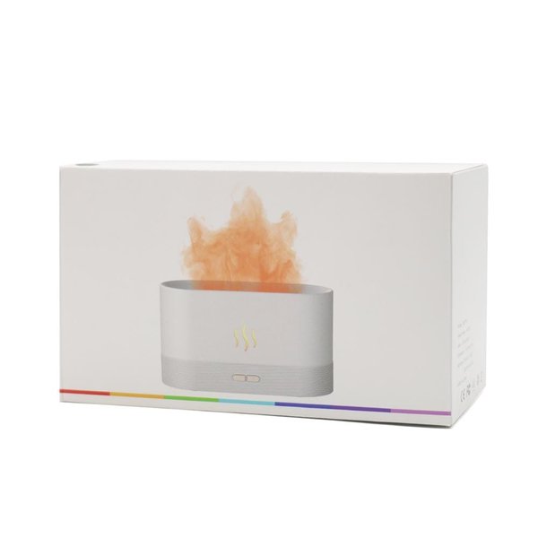Светодиодный USB увлажнитель-ароматизатор Flame RGB - Светодиодный USB увлажнитель-ароматизатор Flame RGB, белый