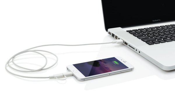 Кабель «2 в 1» с лицензированным MFi разъемом Apple Lightning - Кабель «2 в 1» с лицензированным MFi разъемом Apple Lightning
