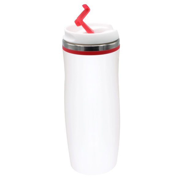 Термокружка Latte - Термокружка Latte, бело-красный