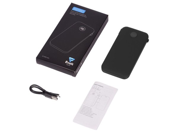 Внешний беспроводной аккумулятор с подсветкой лого «Astro», soft-touch, 10000 mAh - Внешний беспроводной аккумулятор с подсветкой лого «Astro», soft-touch, 10000 mAh