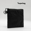 Органайзер для мелочей Superbag Bubble, стёганый, на молнии, с креплением на кольцо-карабин (черный)