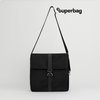 Шоппер Superbag Companion, с тремя отделениями, боковым креплением (карабин) и карманом (черный)