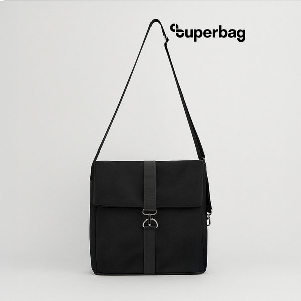 Шоппер Superbag Companion, с тремя отделениями, боковым креплением (карабин) и карманом - Шоппер Superbag Companion, с тремя отделениями, боковым креплением (карабин) и карманом (черный)