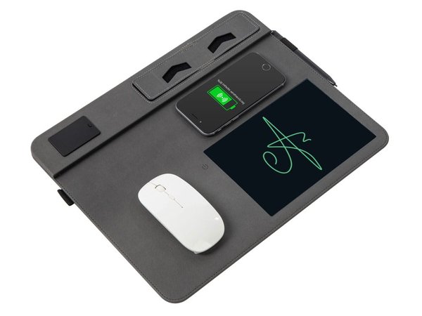 Многофункциональный коврик для мыши «Multi Pad» с беспроводной зарядкой и LCD экраном, 10 Вт - Многофункциональный коврик для мыши «Multi Pad» с беспроводной зарядкой и LCD экраном, 10 Вт
