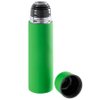 Термос вакуумный "Flask",сталь с покрытием софт тач, зеленый, 500 мл.