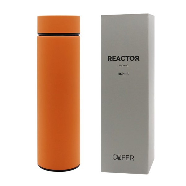 Термос Reactor софт-тач с датчиком температуры - Термос Reactor софт-тач с датчиком температуры (оранжевый)