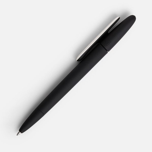 Ручка шариковая Prodir DS5 TRR-P Soft Touch, черная с белым