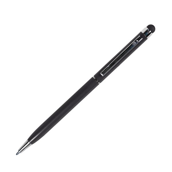 Ручка шариковая со стилусом TOUCHWRITER - TOUCHWRITER, ручка шариковая со стилусом для сенсорных экранов, черный/хром, металл