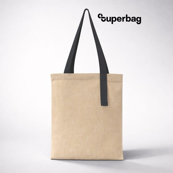 Шоппер Superbag Light, с внутренним креплением (полукольцо) - Шоппер Superbag Light, с внутренним креплением (полукольцо) (неокрашенный с серым)