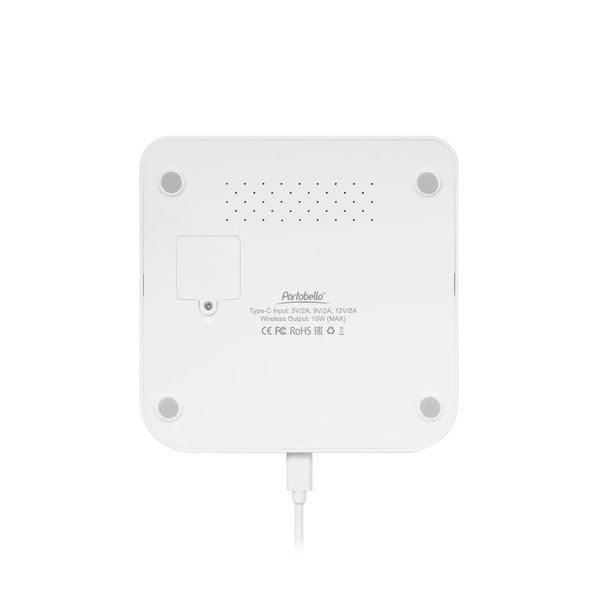 Зарядная станция с часами 15W Ригель (Rigel), белая