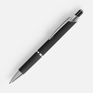 ручка шариковая chromos soft touch, черная