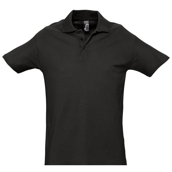 Рубашка поло мужская SPRING II 210 - Рубашка поло мужская SPRING II,черный,3XL,100% хлопок, 210/м2