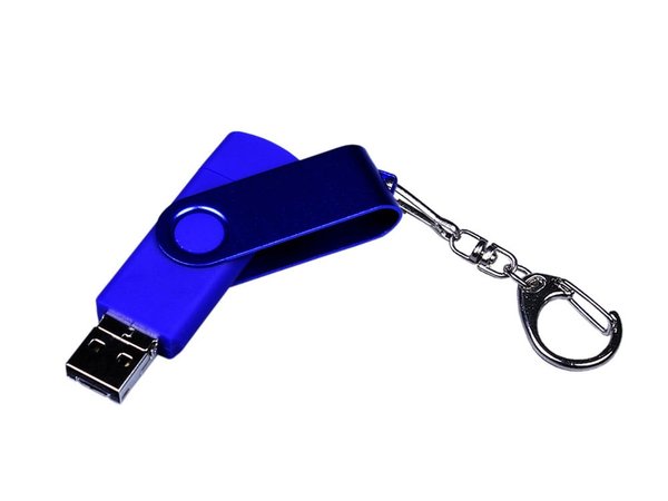USB 3.0/micro USB/Type-C - флешка на 32 Гб 3-в-1 с поворотным механизмом - USB 3.0/micro USB/Type-C - флешка на 32 Гб 3-в-1 с поворотным механизмом