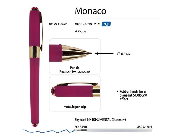 Ручка пластиковая шариковая «Monaco» - Ручка пластиковая шариковая «Monaco»