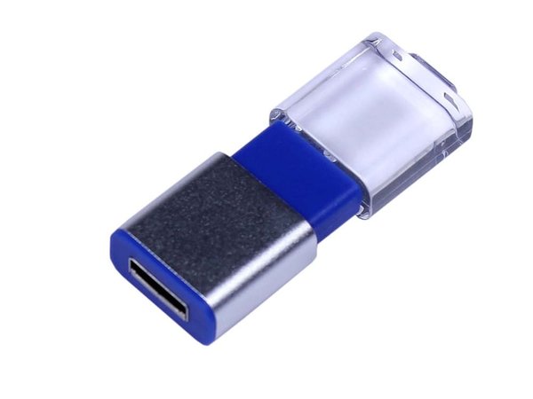 USB 2.0- флешка промо на 32 Гб прямоугольной формы, выдвижной механизм - USB 2.0- флешка промо на 32 Гб прямоугольной формы, выдвижной механизм