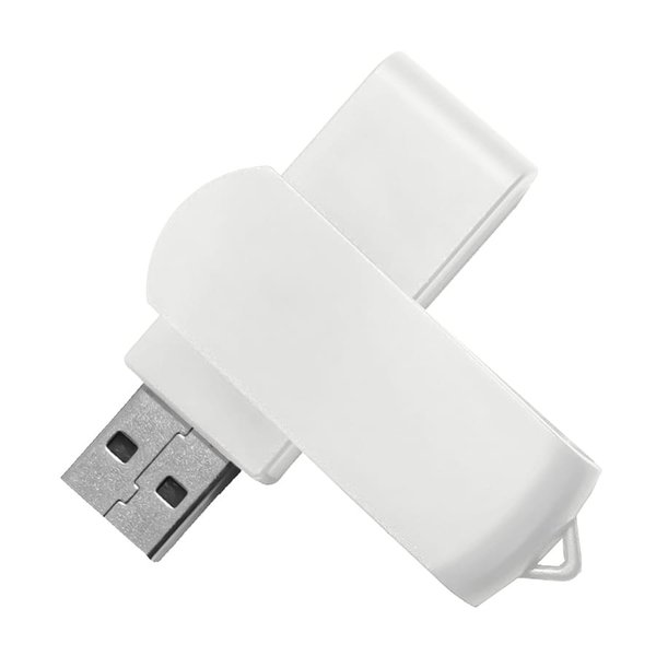 USB flash-карта SWING (8Гб), белый, 6,0х1,8х1,1 см, пластик - USB flash-карта SWING (8Гб), белый, 6,0х1,8х1,1 см, пластик