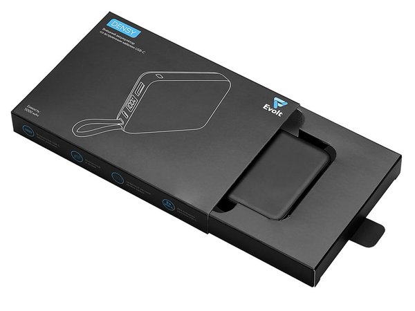 Внешний аккумулятор со встроенным кабелем USB-C «Дэнси», 5000 мАч - Внешний аккумулятор со встроенным кабелем USB-C «Дэнси», 5000 мАч