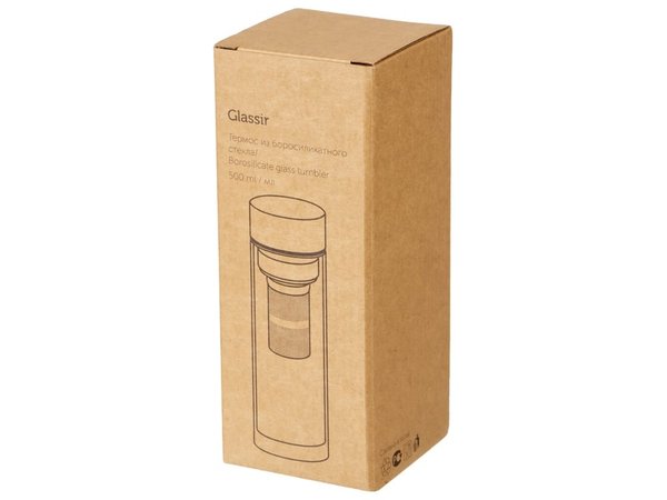 Стеклянная термобутылка «Glassir», 500мл - Стеклянная термобутылка «Glassir», 500мл