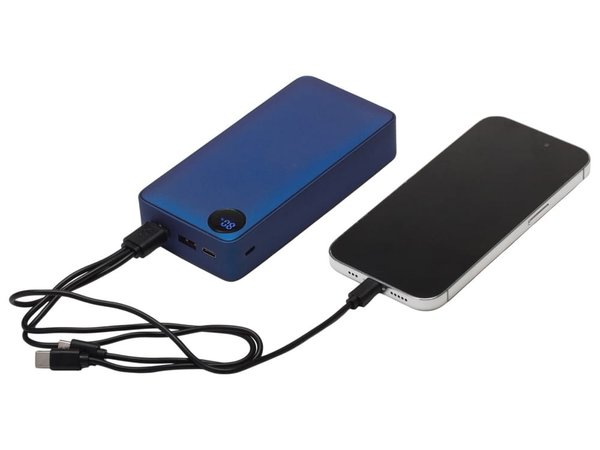 Внешний аккумулятор «Mild Pro» c быстрой зарядкой QC/PD, металлик soft-touch, 20 000 mAh - Внешний аккумулятор «Mild Pro» c быстрой зарядкой QC/PD, металлик soft-touch, 20 000 mAh
