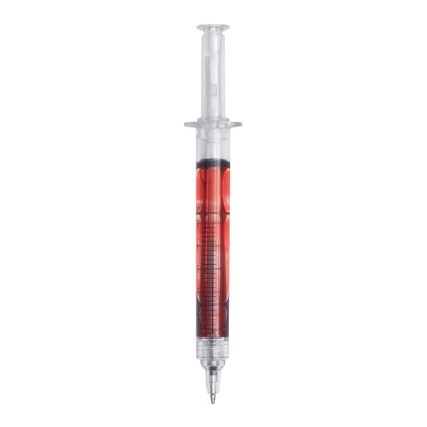Прозрачная шариковая ручка INJECTION, красная - Прозрачная шариковая ручка INJECTION, красная