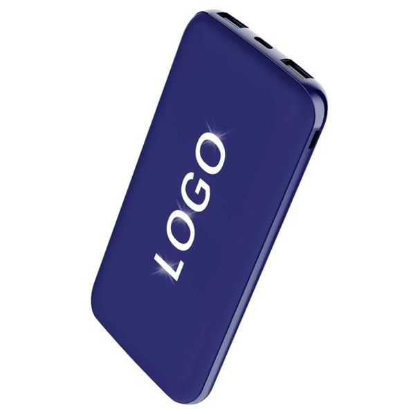 Внешний аккумулятор Kugo, 10000 mAh с подсветкой гравировки - Внешний аккумулятор Kugo, 10000 mAh с подсветкой гравировки, синий