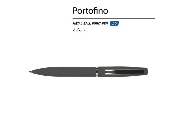 Ручка металлическая шариковая «Portofino», софт-тач - Ручка металлическая шариковая «Portofino», софт-тач