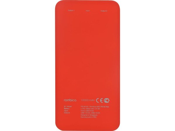 Внешний аккумулятор «NEO PB100», soft touch, 10000 mAh - Внешний аккумулятор «NEO PB100», soft touch, 10000 mAh