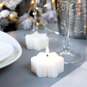 свеча snowlight 1, белая, 6 см