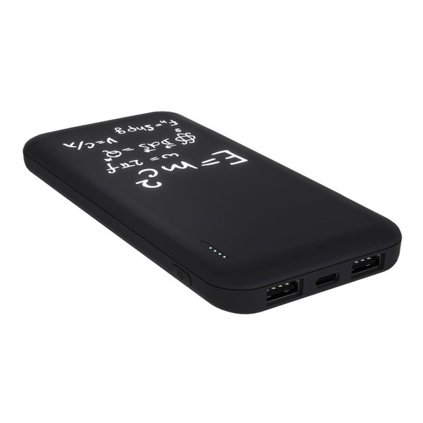 Внешний аккумулятор с подсветкой Люче (Luce) 10000 mAh, черный