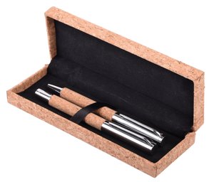 набор для письма cork signature, коричневый, серебристый