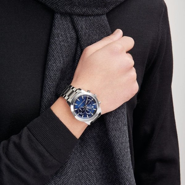 Часы Astrum Chrome / Navy с указателем даты - Часы Astrum Chrome / Navy с указателем даты