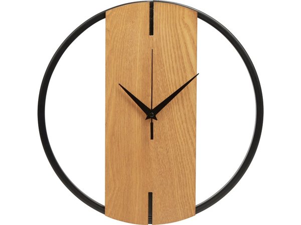 Деревянные часы с металлическим ободом «Time Wheel» - Деревянные часы с металлическим ободом «Time Wheel»