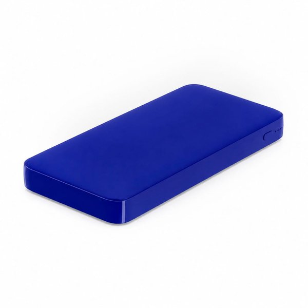 Внешний аккумулятор Polus, 10000 Mah, софт-тач покрытие - Внешний аккумулятор Polus, 10000 Mah, софт-тач покрытие, синий