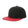 Бейсболка "SNAP BACK-S", 6 клиньев, пластик. застежка, черн./крас, 100% перераб. полиэстер 300 гр/м2