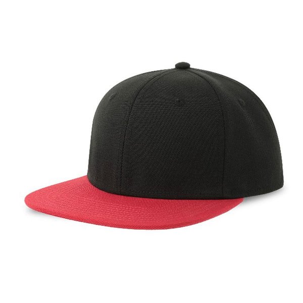 Бейсболка SNAP BACK-S, 6 клиньев, пластиковая застежка - Бейсболка "SNAP BACK-S", 6 клиньев, пластик. застежка, черн./крас, 100% перераб. полиэстер 300 гр/м2
