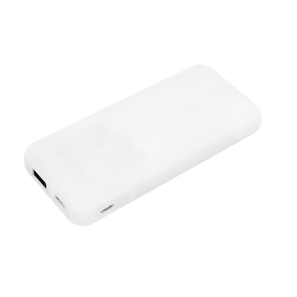 Внешний аккумулятор Arrida 5000mAh, с покрытием Baby skin - Внешний аккумулятор Arrida 5000mAh, с покрытием Baby skin, белый