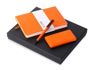 подарочный набор «color it» c блокнотом, ручкой и повербанком, 10000 mah