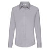 Рубашка "Lady-Fit Long Sleeve Oxford Shirt", светло-серый_M, 70% х/б, 30% п/э, 135 г/м2